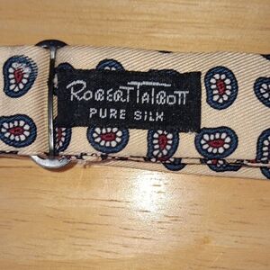 Robert Talbott Silk Men's Bow Tie - Cream and Navy